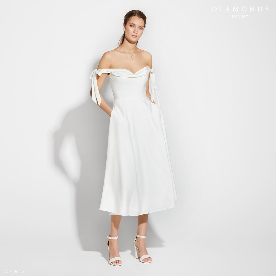 Kjoler til rådhusbryllup i mini og midi længder